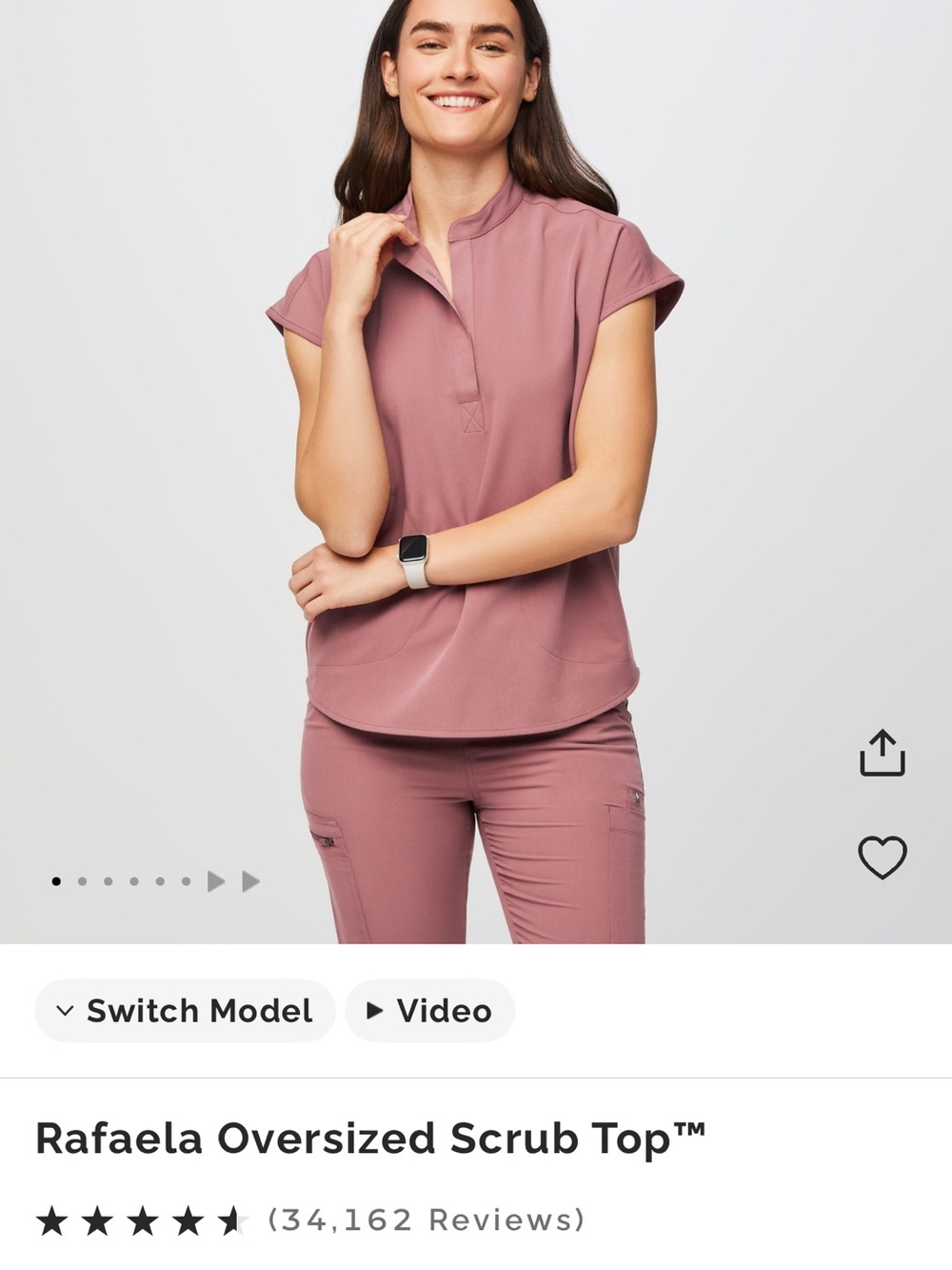 FIGS Mauve Rafaela XS TOP
